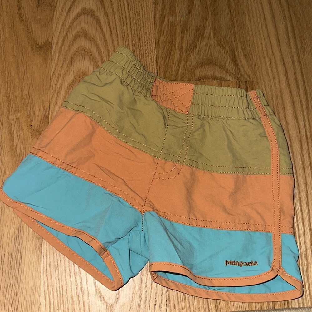 Patagonia toddler swim trunks.